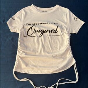 On Fire White 'Original' Graphic Tee